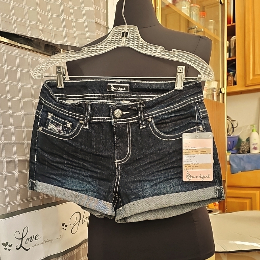 Soundgirl Women's Navy Denim Shorts